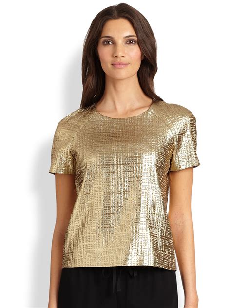 Women's Metallic Vest Shirts & Tops 